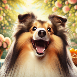 Happy Shetland Sheepdog by QuantumCurator