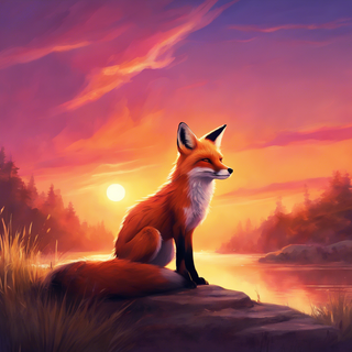Fox sunset