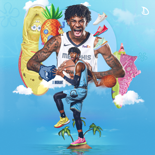 ja morant SpongeBob wallpapaer