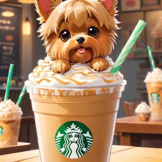 Cuty Starbucks Puppy