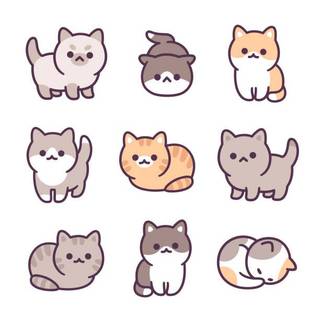 Cartoon Kitties 
