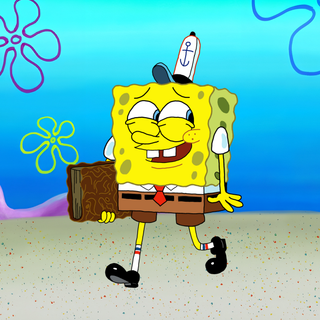 SpongeBob picked up the wrong book - Desktop Wallpaper