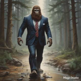 Bigfoot in a suit
