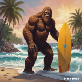 Bigfoot at the beach