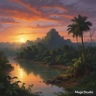 jungle sunset
