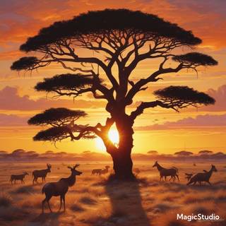 safari sunset