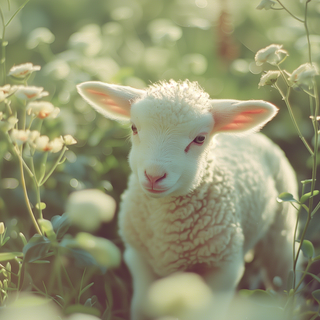 Lamb in Meadow by BlueTechWizard 