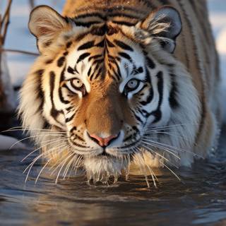 Majestic Tiger in Snow