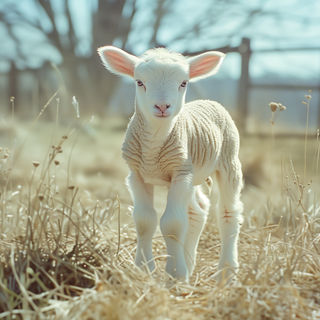 Lamb in Meadow by BlueTechWizard