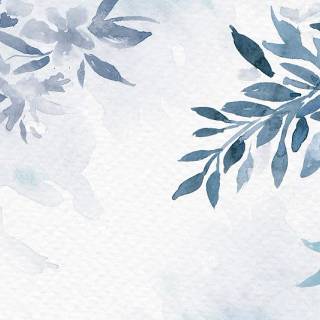 Aesthetic Blue Leaf Wallpaper
