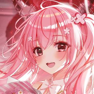 Pink anime girl