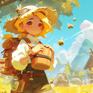 Beekeeper with Bees by robokoboto