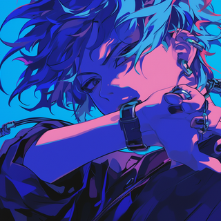 Anime Boy in Blue by robokoboto