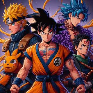 goku tanjiro naruto gojo