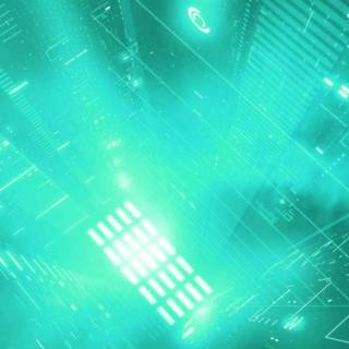 Cyan Futuristic wallpaper