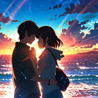 Cute anime couple 4k 