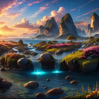 Anime landscape by Yashamon