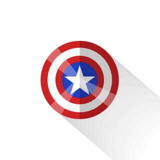 Captain America Shield white bg