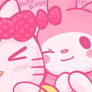 my melody x hello kitty <3