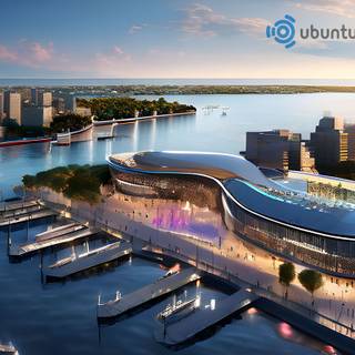 Cityscape waterfront for Ubuntu Studio 24