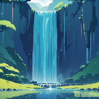 Minimalist landscape in blue theme for Linux Mint Wallpaper