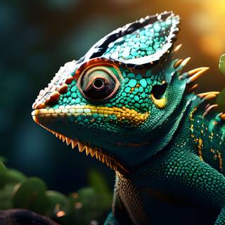 Chameleon for OpenSUSE Linux Wallpaper