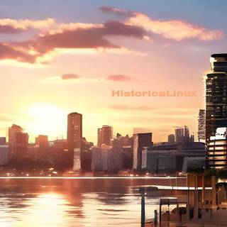 Waterfront Sunset Wallpaper by HistoricaLinux