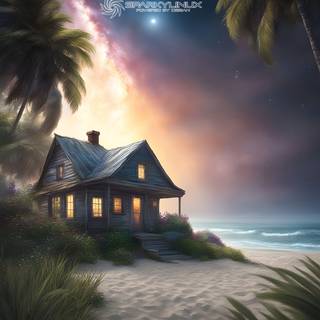Cottage with Milky Way Sky Sparky Linux