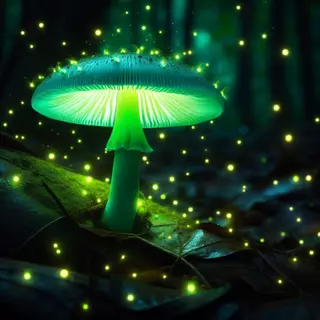 glowing mushroom