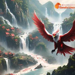 Garuda Linux Fantasy Landscape by HistoricaLinux