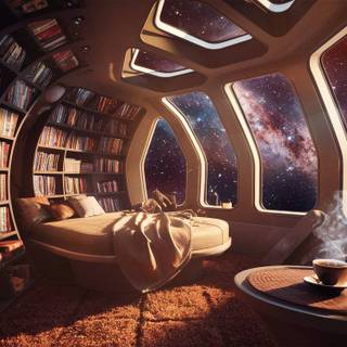 Space cabin cozy bedroom