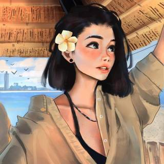  Digital Art Girl Cartoon