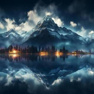 Mountains and Lake