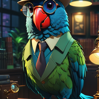 Parrot OS Security 6 Detective Vertical Wallpaper