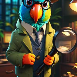 Parrot OS Security 6 Detective Vertical Wallpaper