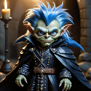 blue haired goblin lord