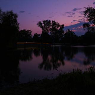 Purple Sky with Lake