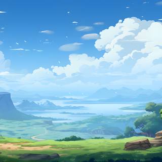 Landscape Mountains Clouds 