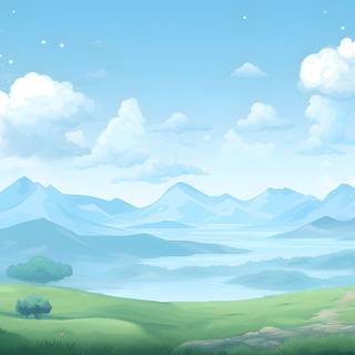 Mountains Clouds Background 