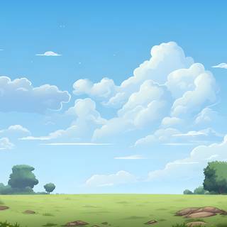 Trees Clouds Background