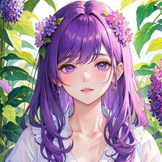 Purple Anime Girl