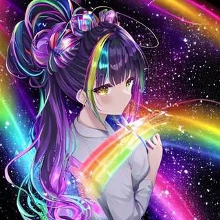 Rainbow Anime Girl