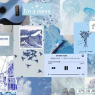 blue collage