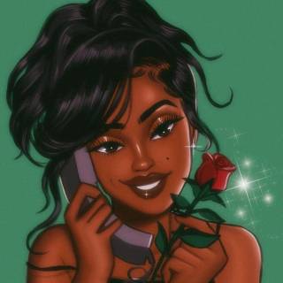 Pretty Black Girl Cartoon 