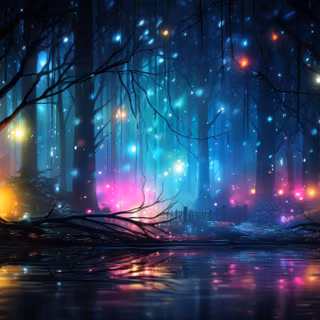 A Mystical Forest Night