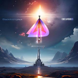 BlackArch x EndeavourOS Wallpaper HistoricaLinux Sword
