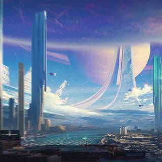 Futuristic World City wallpaper