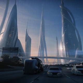 Futuristic World City wallpaper