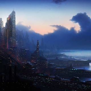 Futuristic World City wallpaper