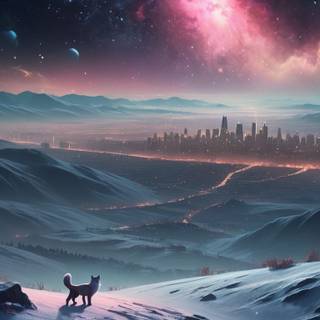 Regata OS 24 Artic Fox Linux Wallpaper City Skyline Cosmic